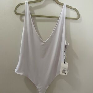 Nordstrom White Chemise Sleek V-Neck Intimates